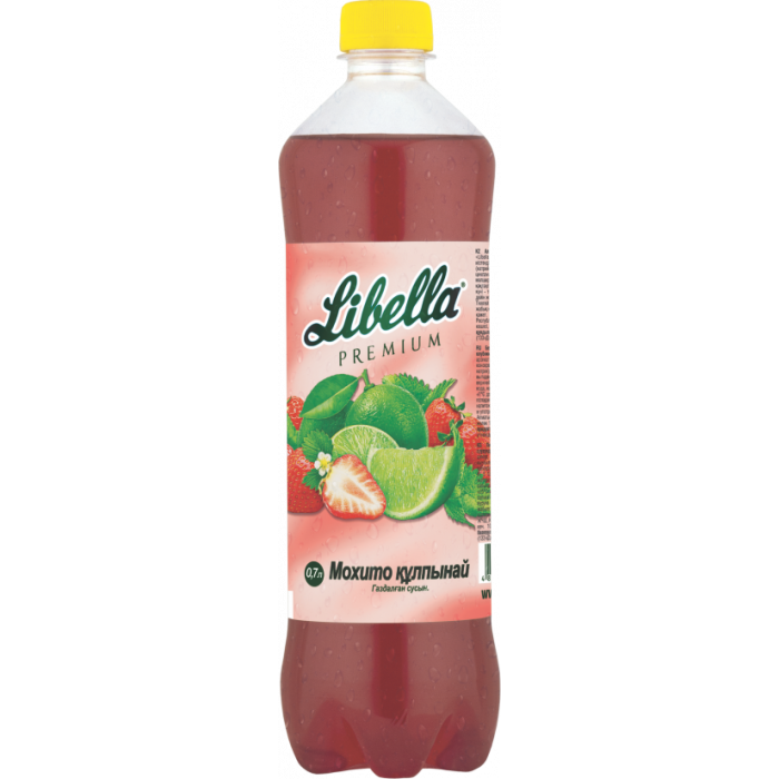 Безалкогольный газированный напиток Libella premium - мохито клубника 0,7 л