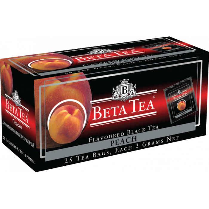 Чай Beta Tea Peach Flavoured персик фруктовый черный пакетированный 25*2 г