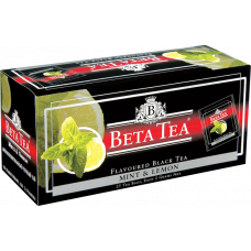 Чай Beta Tea Mint/Lemon Flavoured мята/лимон фруктовый черный пакетированный 25*2 г