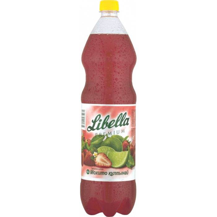 Безалкогольный газированный напиток Libella premium - мохито клубника 1,5 л